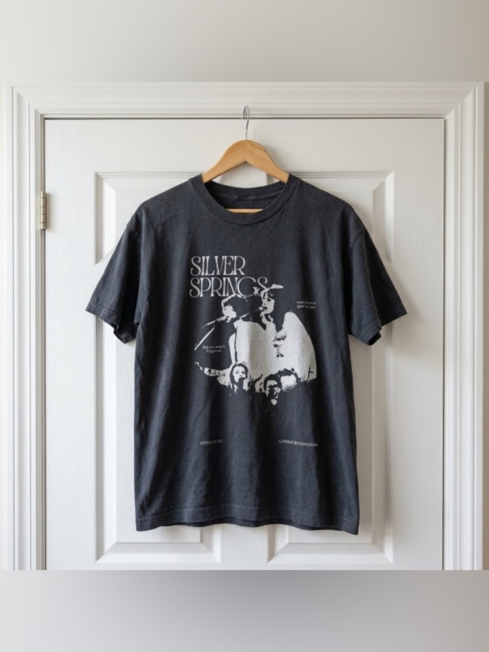 Fleetwood Mac Silver Spring Stevie Nicks Vintage Faded Black Graphic T-Shirt